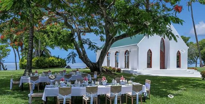 迎接最早的日出斐济海外婚礼，南迪香格里拉海岛婚礼套餐