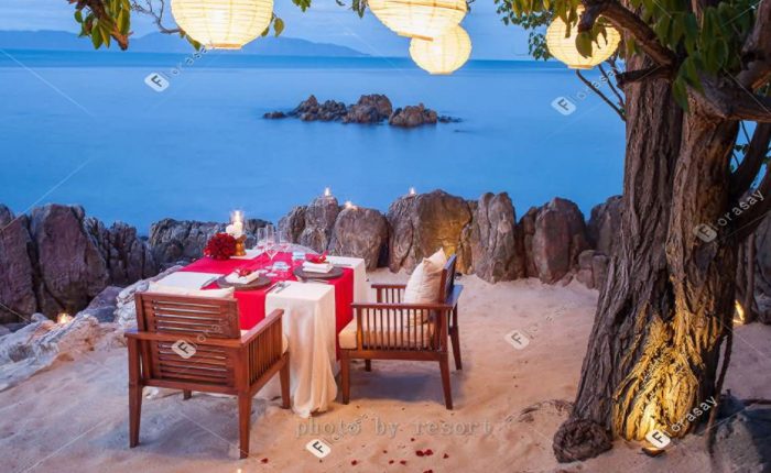 迷人景致泰国苏梅海岛婚礼，四季酒店浪漫海外婚礼套餐