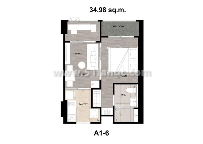 泰国曼谷Niche Mono SuKhumvit-Puchao海外房产，总价60万地铁0距离